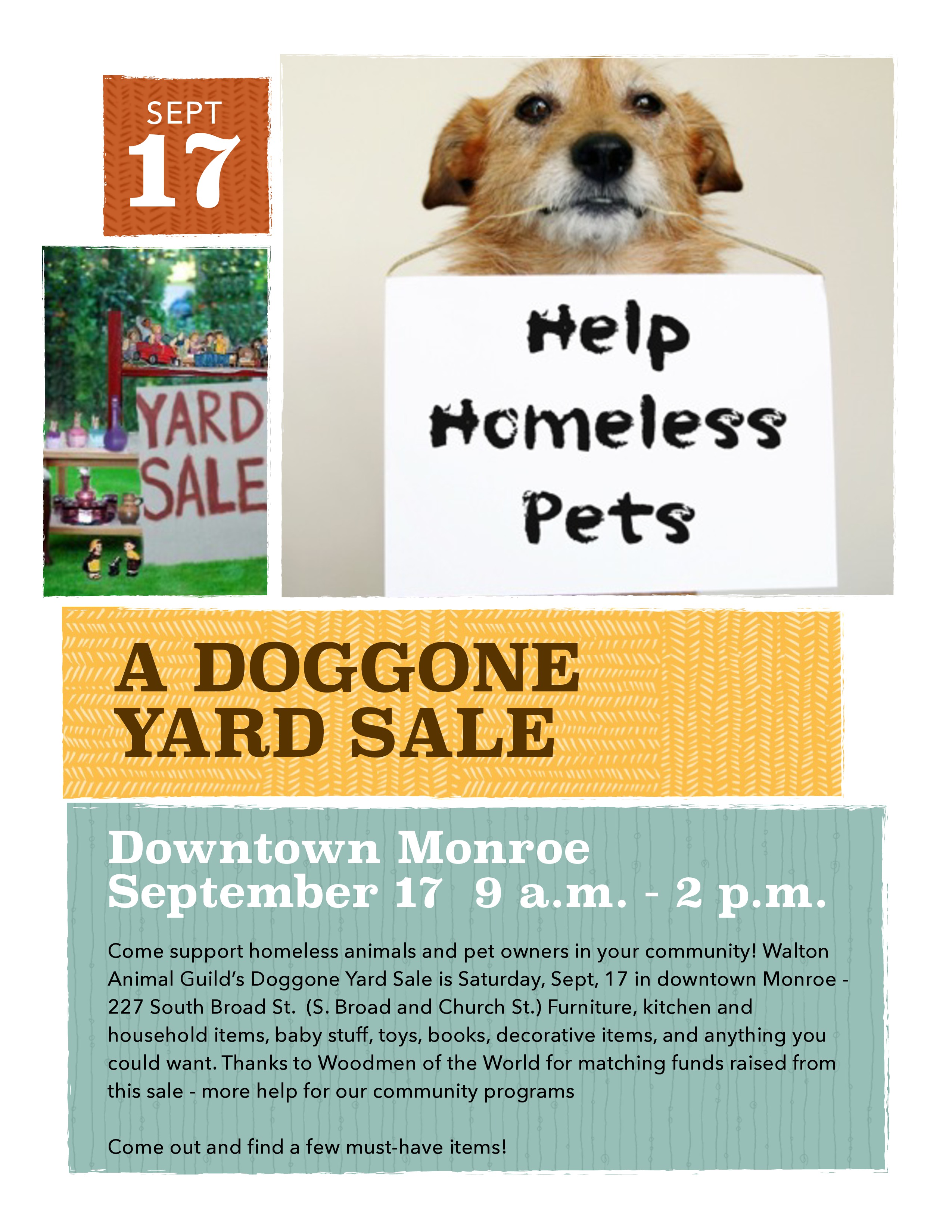 A Doggone Yard Sale Walton Animal Guild